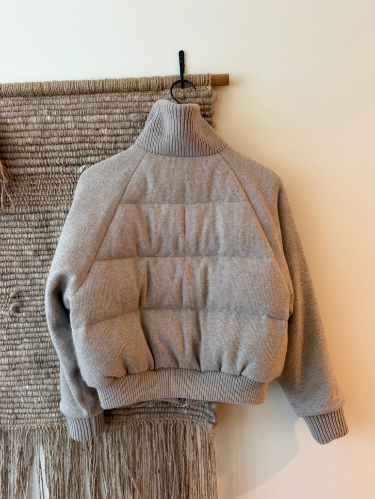 니트 밍크 자켓